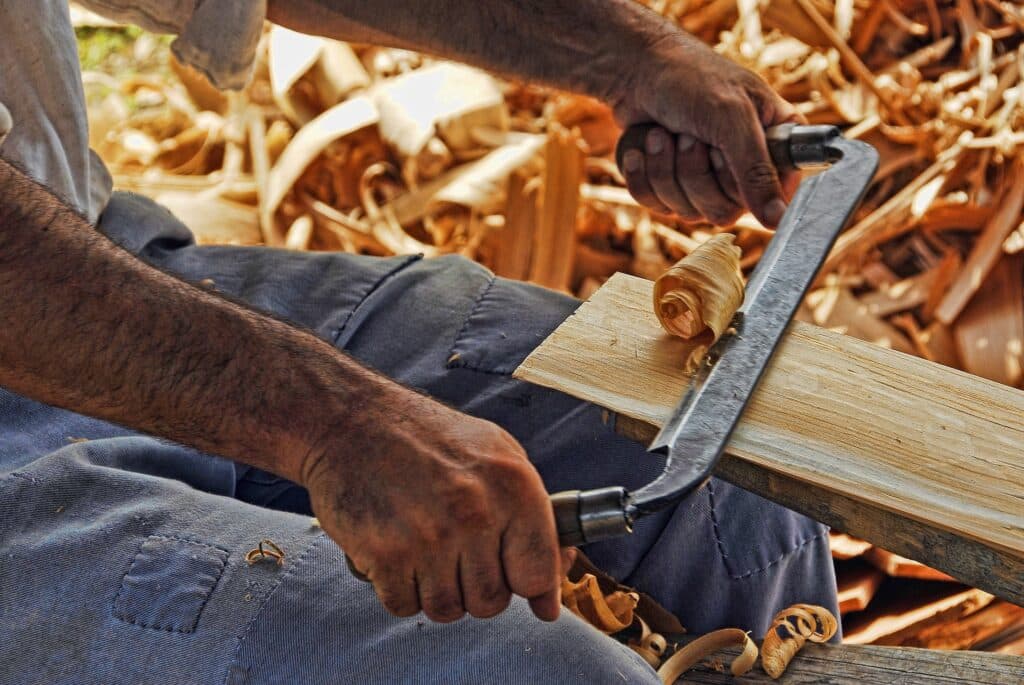 Image of a carpenter at work